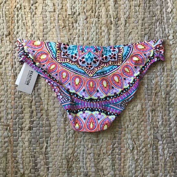 Kenneth Cole Ruched Paisley Bikini Bottom - Picture 7 of 10